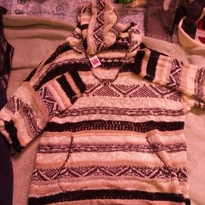 Knitted sweater hoodie